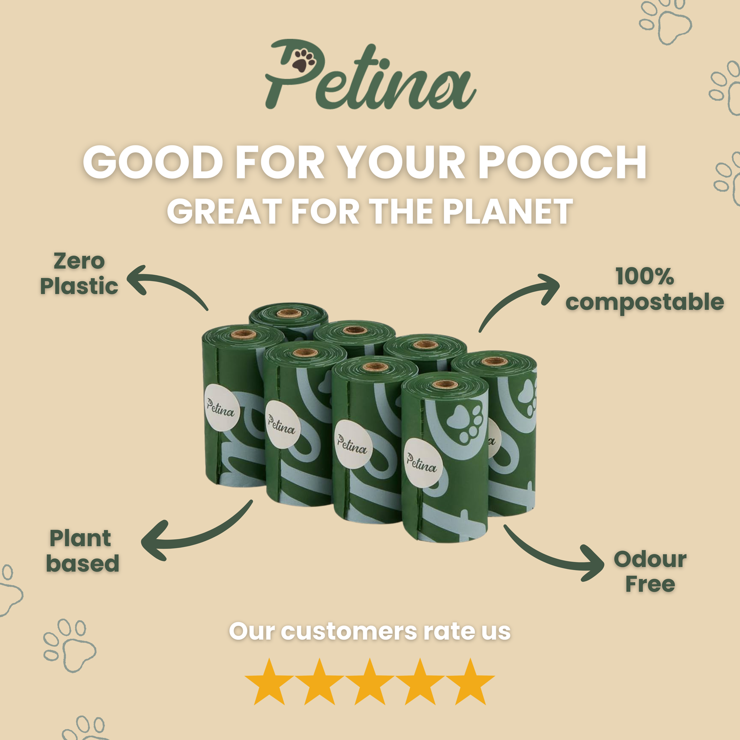Petina - Compostable Dog poo bags