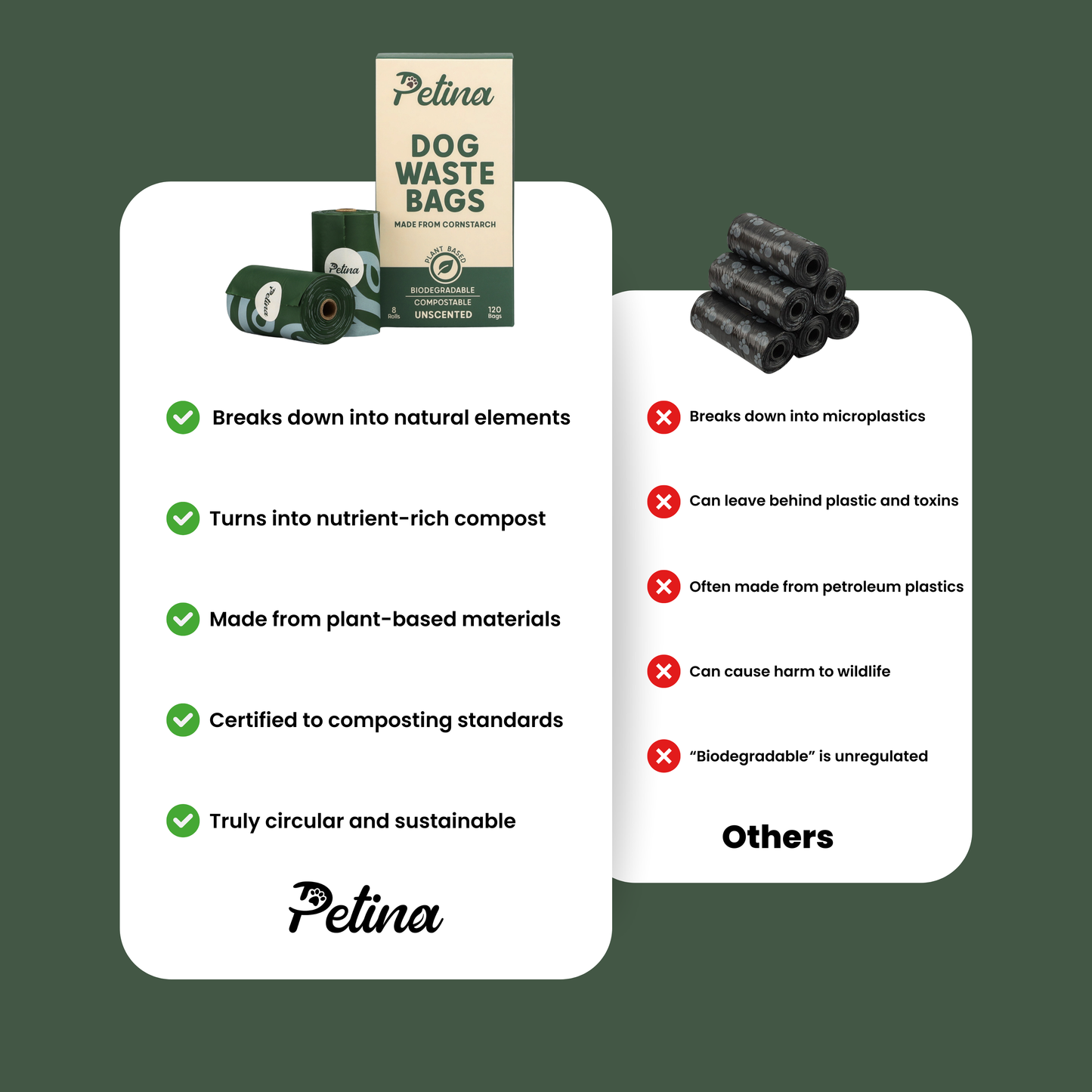 Petina - Compostable Dog poo bags